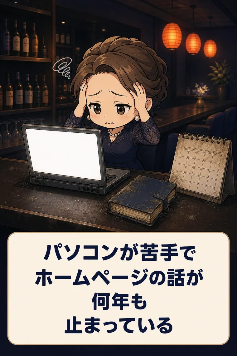 パソコンが苦手で、ホームページを作る話が何年も止まっている