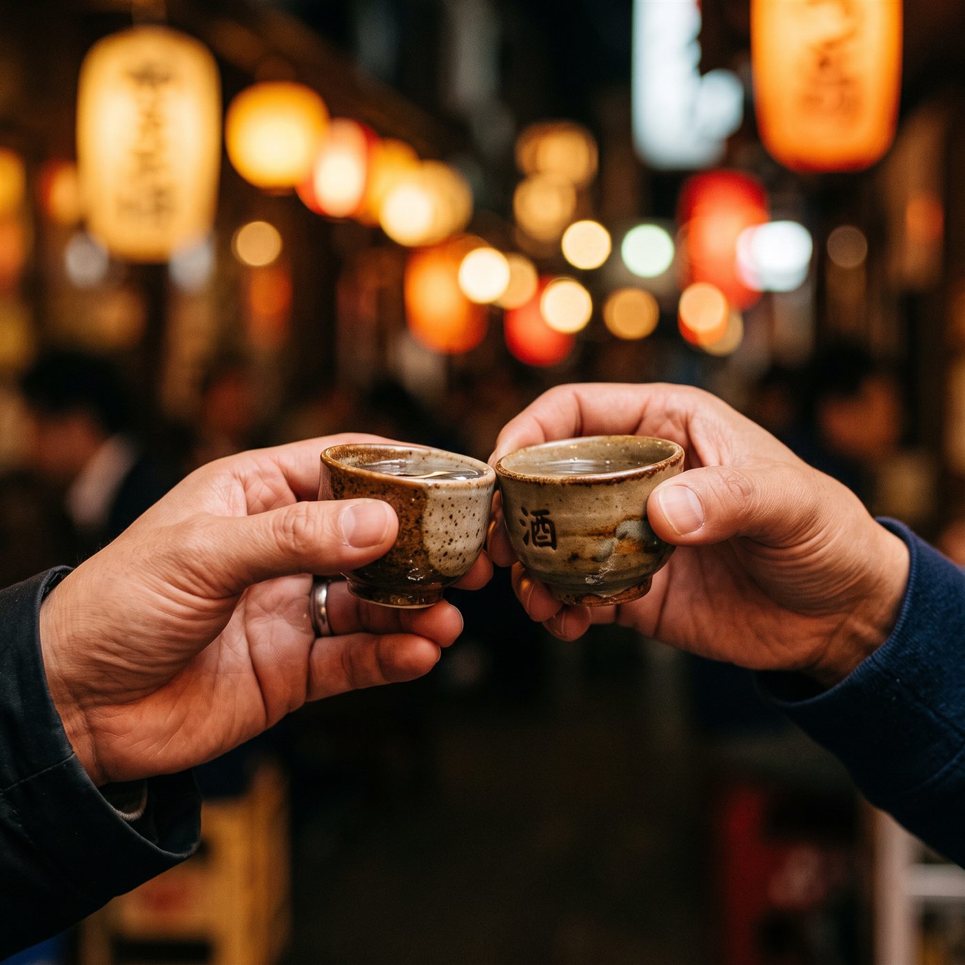 お猪口で乾杯