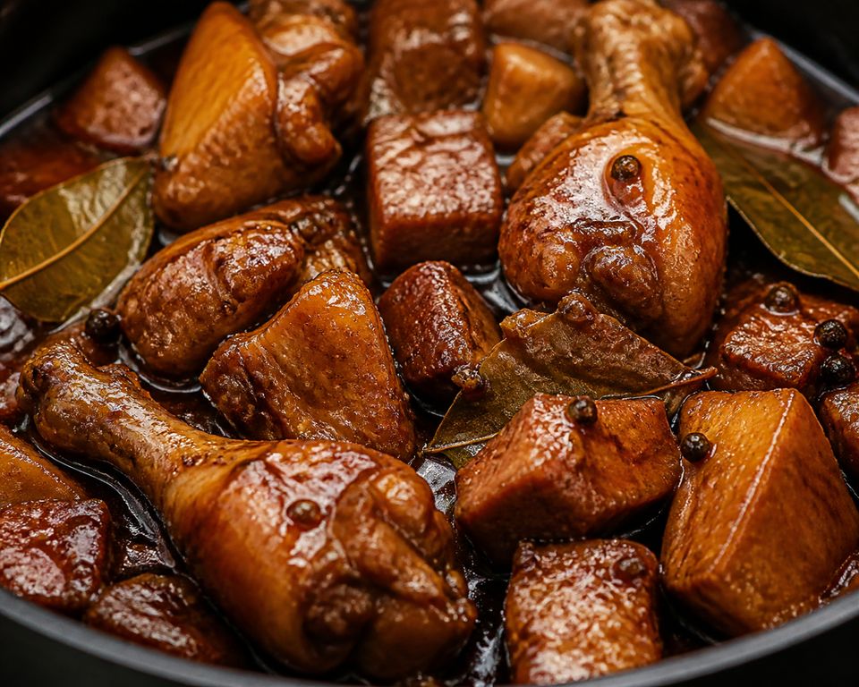 Bahay Kubo Kitchenの醤油煮込み チキン&ポークアドボ