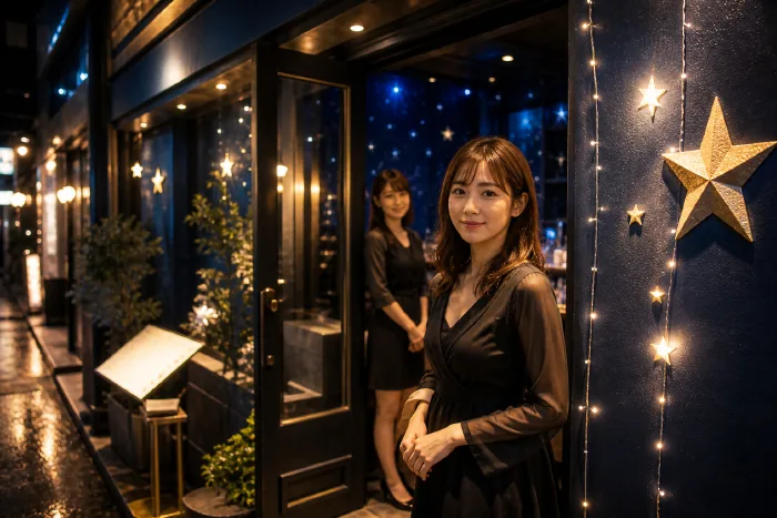 Girl's Bar Sirius スタッフ2名の集合カット(イメージ、サンプル用画像)
