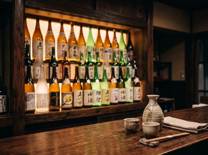 日本酒の棚