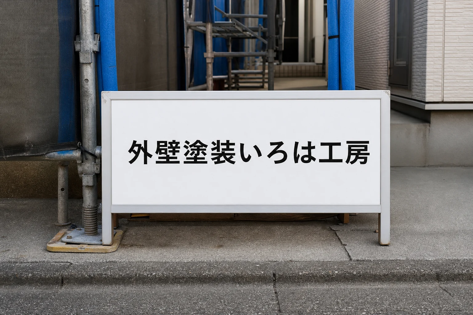 現場に掲げた看板