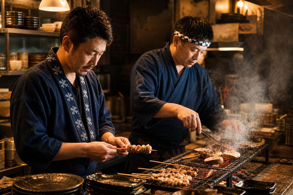 厨房での調理シーン