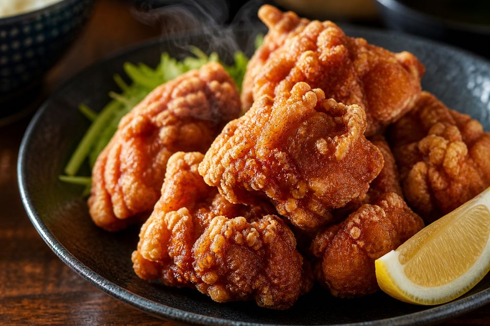 熱々の唐揚げ