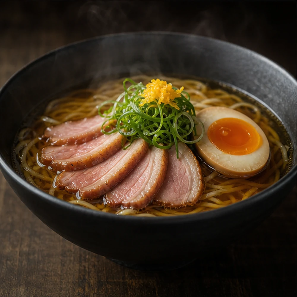 淡麗鴨中華そば 煮玉子トッピング