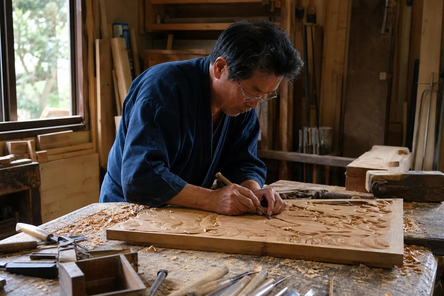家具を製作する工房の様子