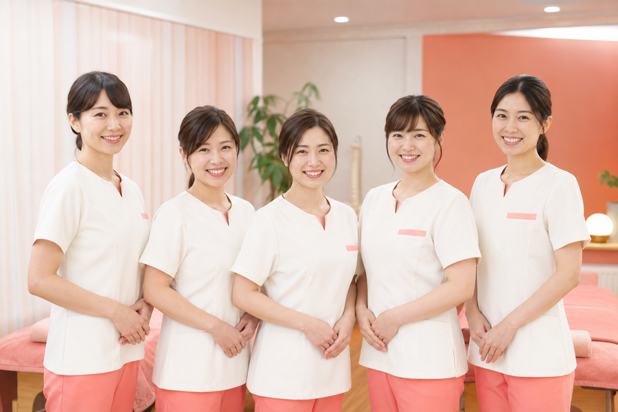 骨盤ケアMEGURIのスタッフ集合ショット