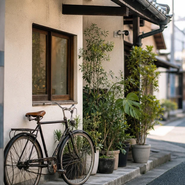 Share café 木漏レ日の入口まわり