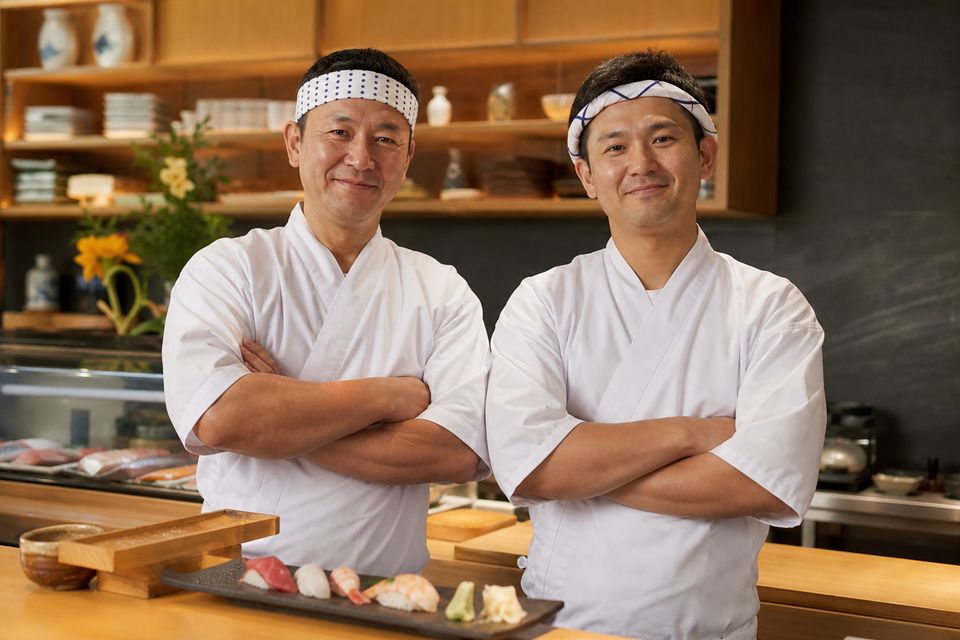 鮨 銀舟の職人スタッフ集合