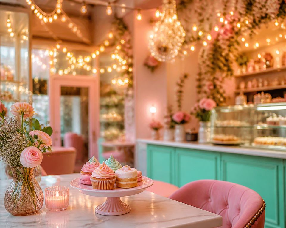 Parfait Étoile店内、きらめく装飾(アクセス用)