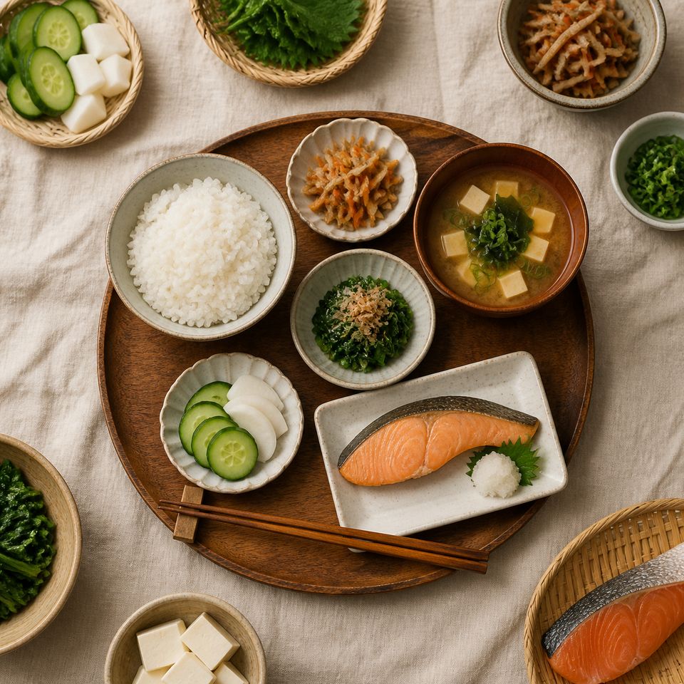 日替わり小鉢定食、彩り豊かな盆