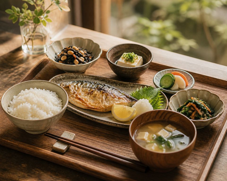 定食の盆、雰囲気カット