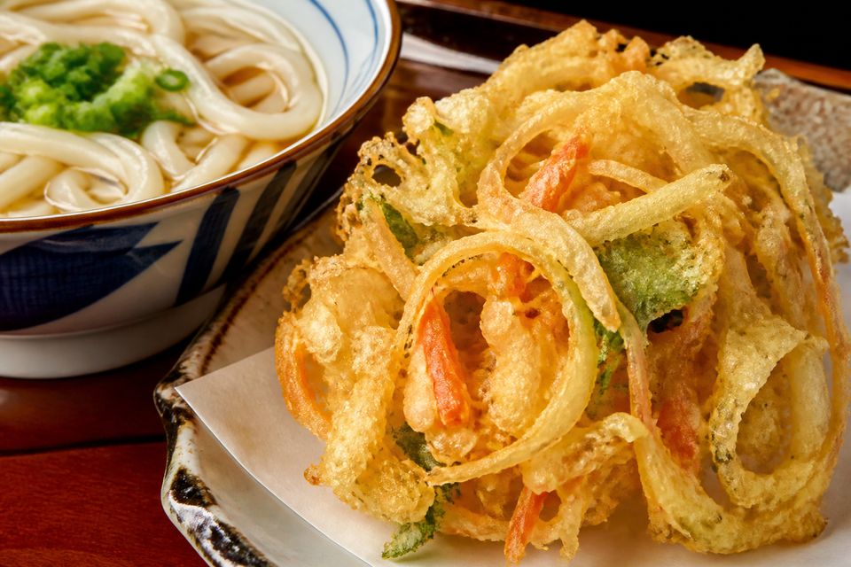 野菜かき揚げうどん