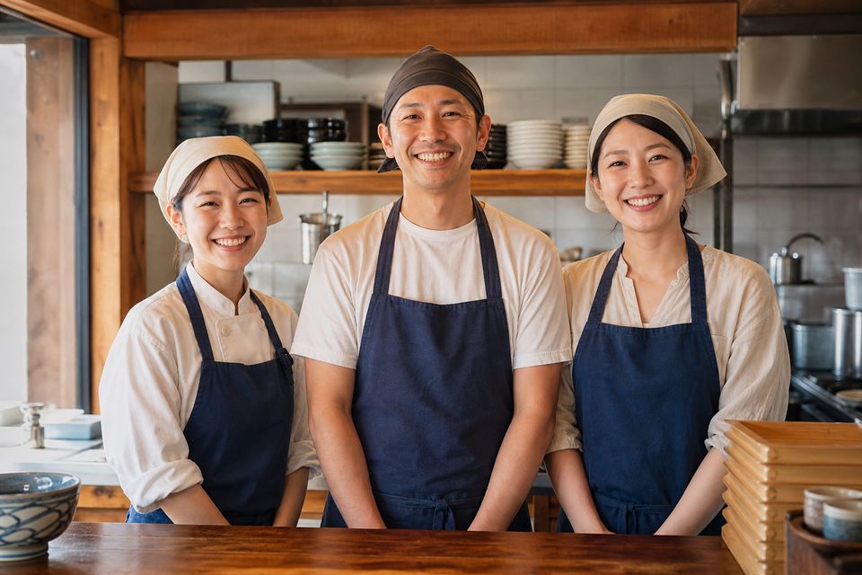 讃岐うどん つるつるのスタッフ集合