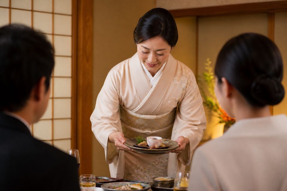 女将による接客シーン
